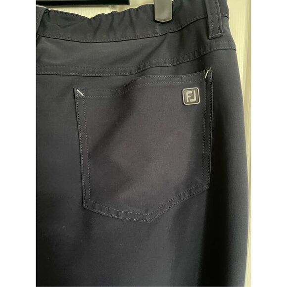 Footjoy FJ Mens Navy Blue Flat Front Five Pocket Style Chino Pants Size 34/32 - Picture 11 of 11